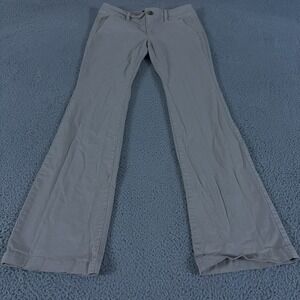 American Eagle Pants Womens 8 Long Tan Kick Boot Cut Stretch Twill Chino Casual